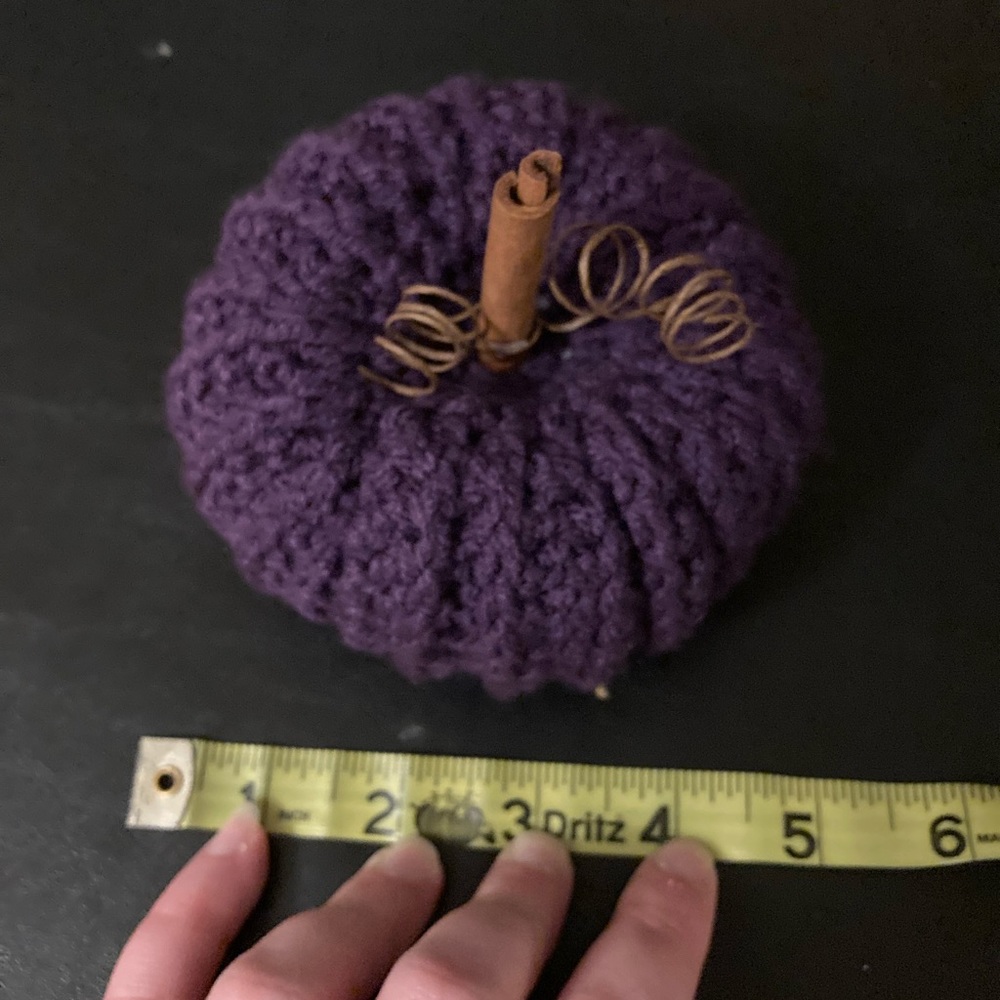 Handmade mini crochet pumpkin